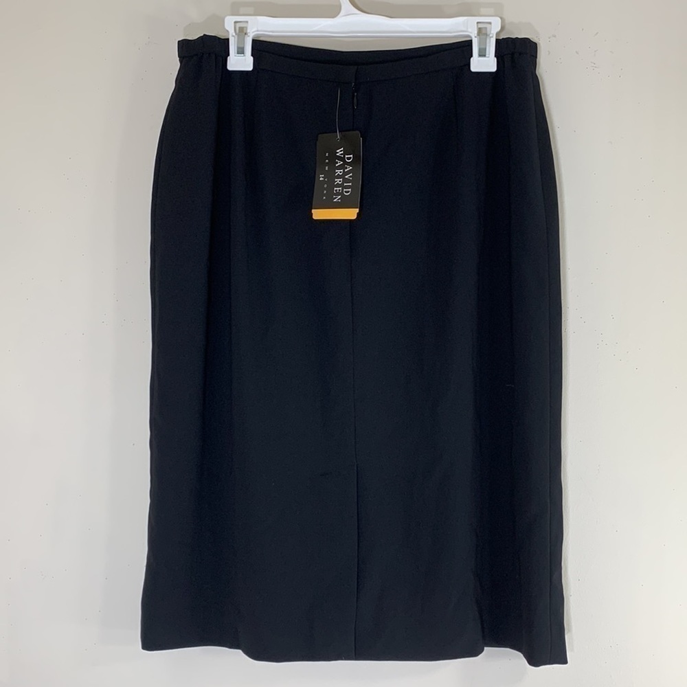 David Warren New York Black Pencil Skirt. 14. NWT. - Picture 7 of 9